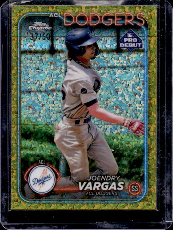 Joendry Vargas 2024 Topps Pro Debut #PDC-55 Chrome - Gold Mini Diamond Refractor /50 RAW
