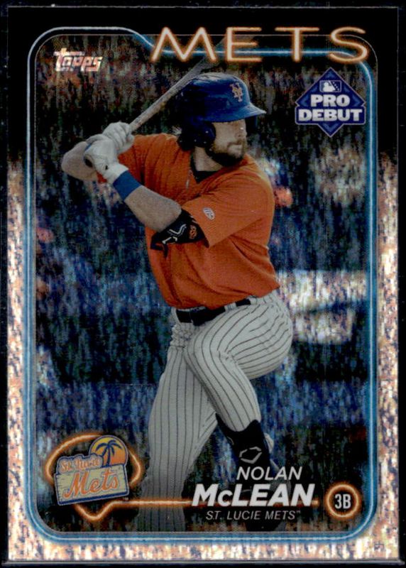 Nolan McLean 2024 Topps Pro Debut #PD-145 Sparkle Foil /175 RAW
