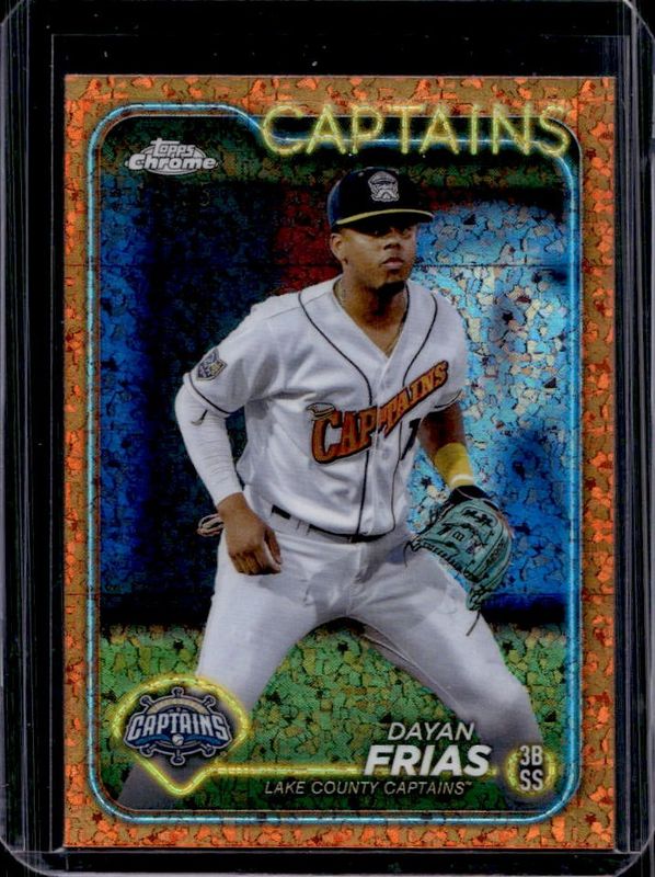 Dayan Frias 2024 Topps Pro Debut #PDC-154 Chrome - Orange Mini-Diamond Refractor /25 RAW