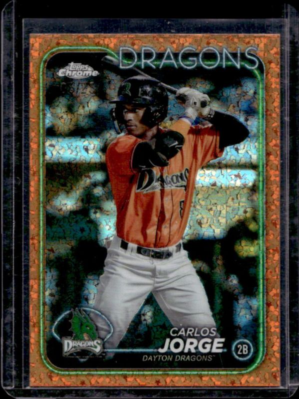Carlos Jorge 2024 Topps Pro Debut #PDC-26 Chrome - Orange Mini-Diamond Refractor /25 RAW