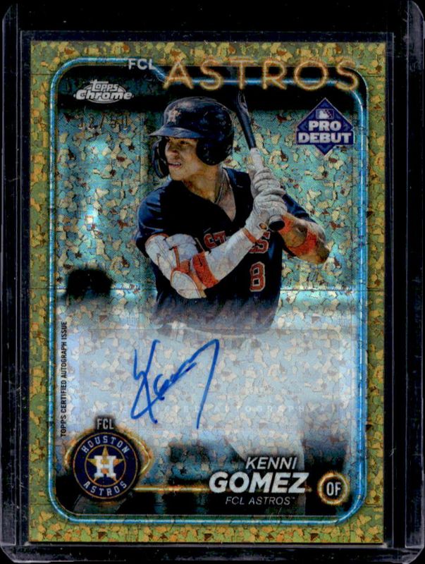 Kenni Gomez 2024 Topps Pro Debut #PDC-191 Chrome Autographs - Gold Mini-Diamond Refractor /50 RAW