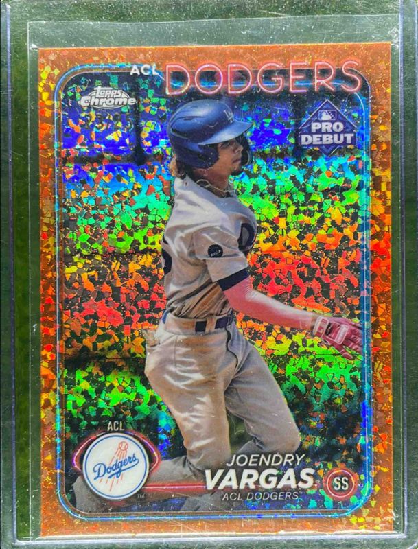 Joendry Vargas 2024 Topps Pro Debut #PDC-55 Chrome - Orange Mini-Diamond Refractor /25 RAW