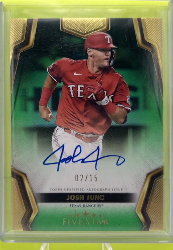 Josh Jung 2024 Topps Five Star #FSA-JJ Green /15 RAW