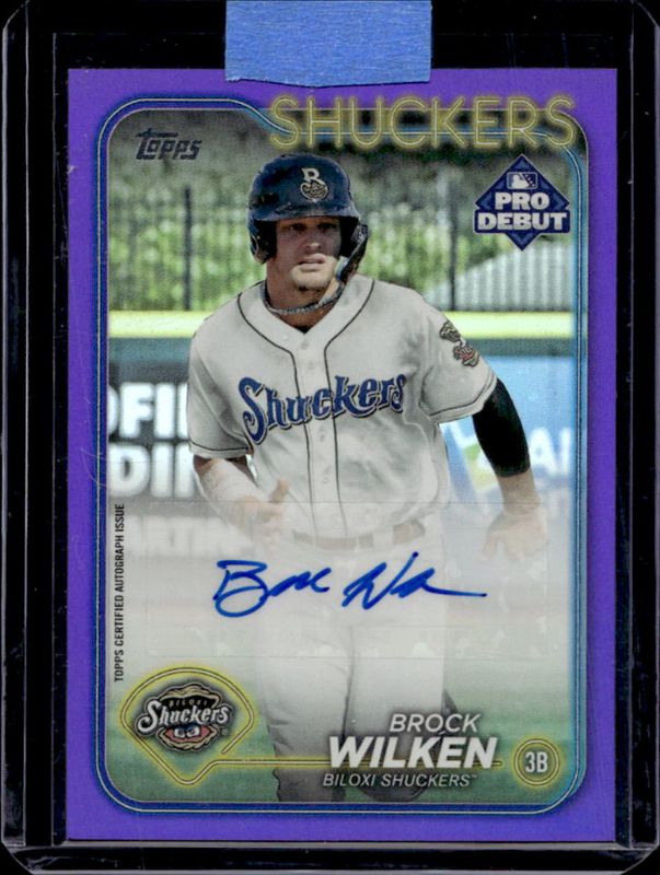 Brock Wilken 2024 Topps Pro Debut #PD-57 Base Autographs - Purple Foil /299 RAW