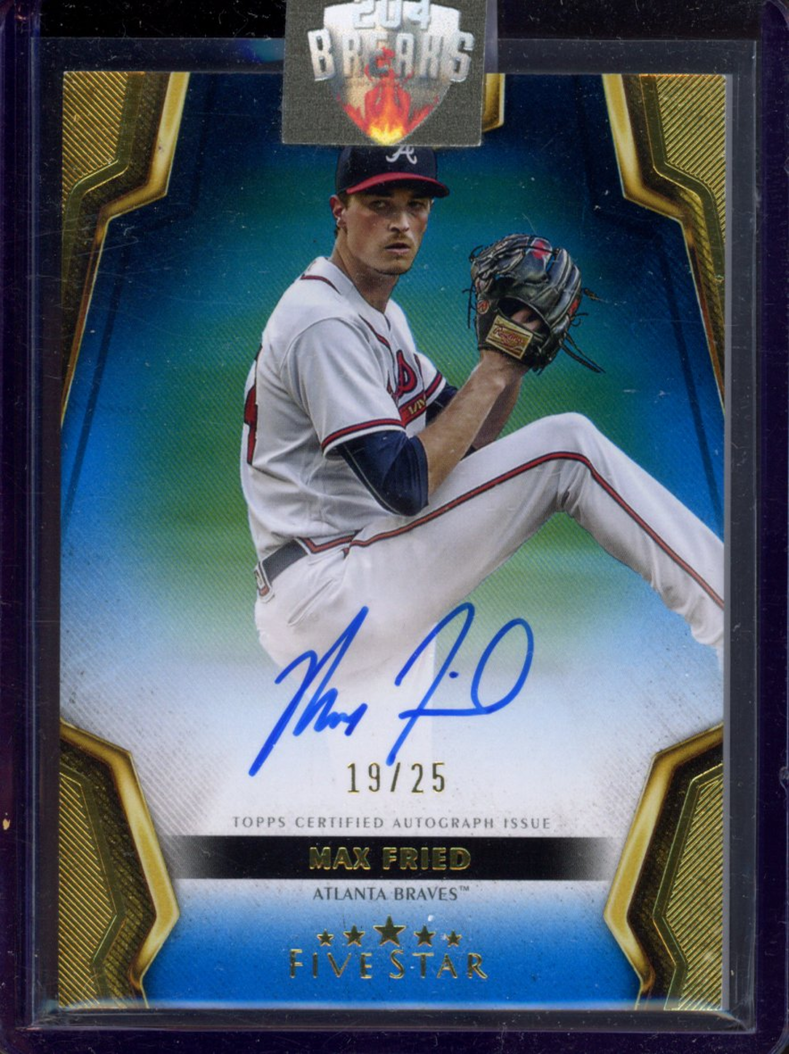 Max Fried 2024 Topps Five Star #FSA-MF Blue /25 Price Guide 