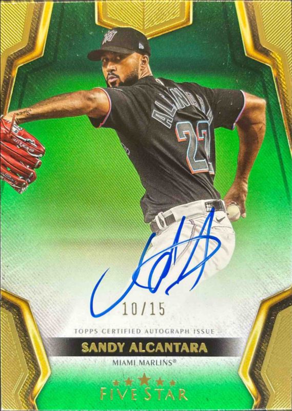 Sandy Alcantara 2024 Topps Five Star #FSA-SA Green /15 RAW
