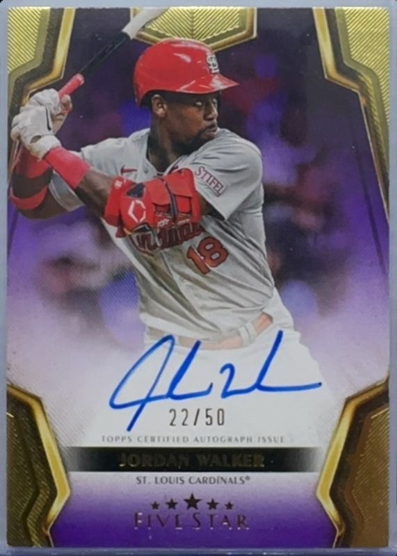Jordan Walker 2024 Topps Five Star #FSA-JWA Purple /50 RAW