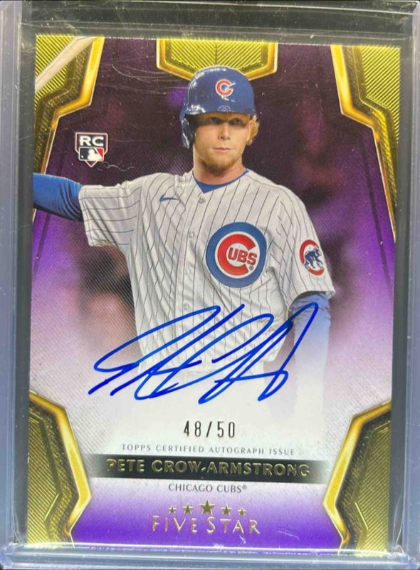 Pete Crow-Armstrong 2024 Topps Five Star #FSA-PC Purple /50 Rookie RAW