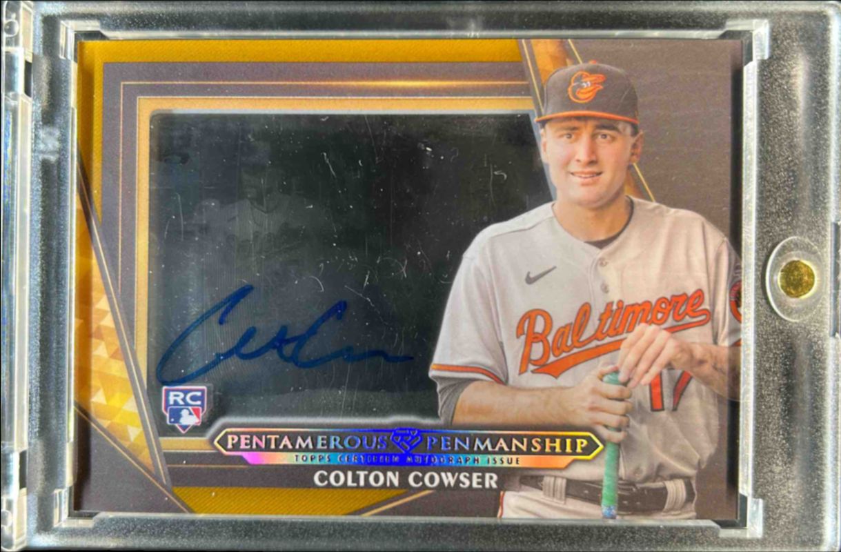 Colton Cowser 2024 Topps Five Star #PP-CC Five Star Pentamerous Penmanship Autographs - Gold /5 Rookie RAW