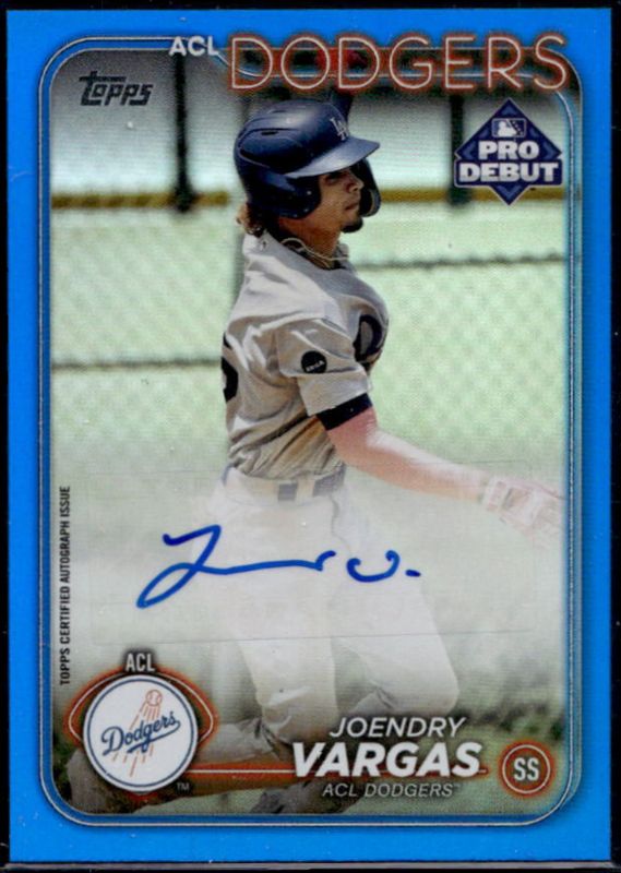 Joendry Vargas 2024 Topps Pro Debut #PD-55 Base Autographs - Blue /150 RAW