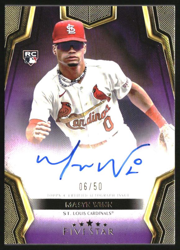 Masyn Winn 2024 Topps Five Star #FSA-MW Purple /50 Rookie RAW