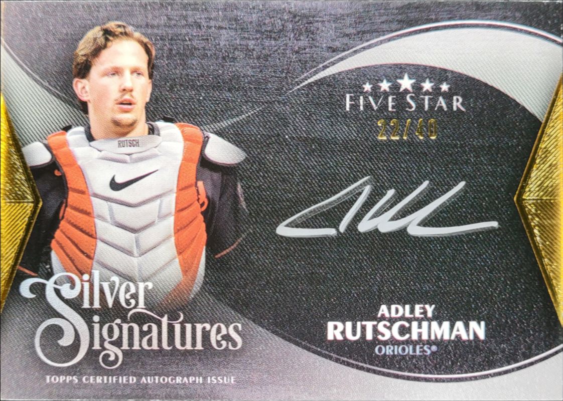 Adley Rutschman 2024 Topps Five Star #SS-AR Five Star Silver Signatures Autographs /40 RAW