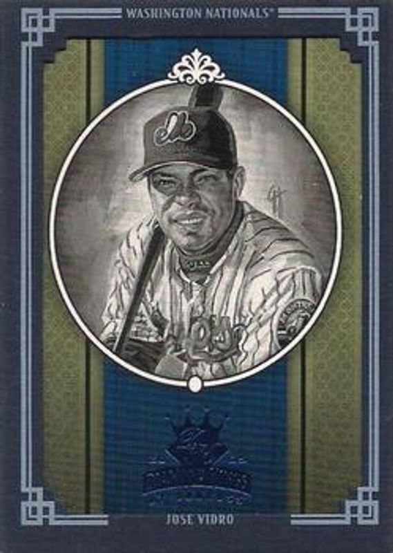Jose Vidro 2005 Diamond Kings #136 Framed Blue Black & White /100 RAW