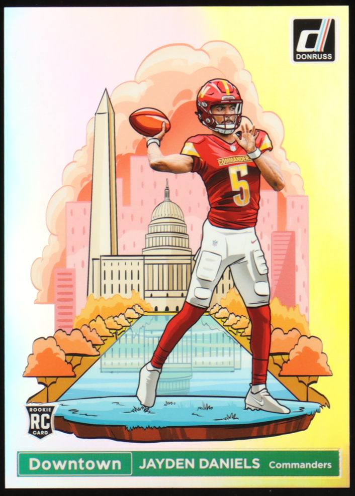 2024 Panini Donruss Downtown Jayden Daniels Rookie Card #16 - Washington Commanders