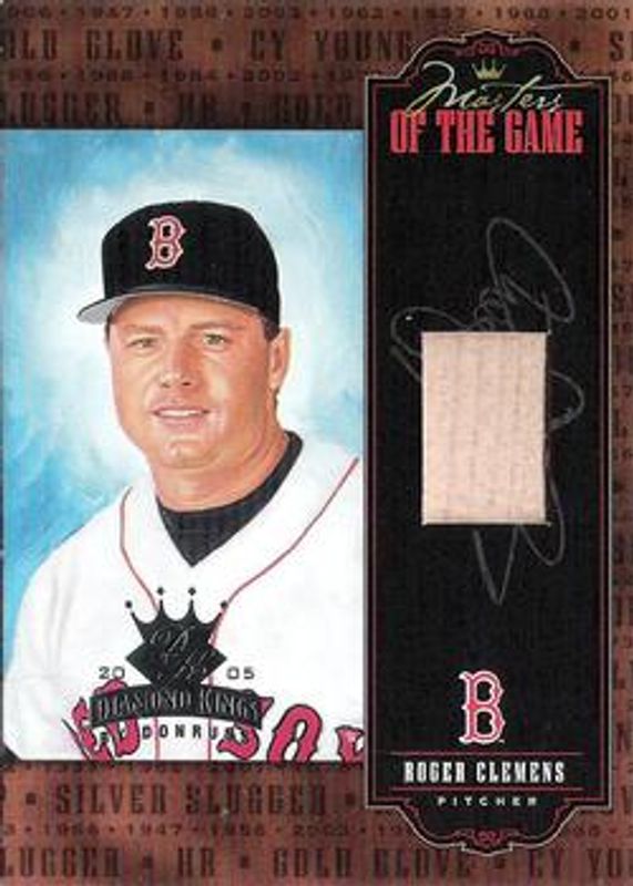 Roger Clemens 2005 Diamond Kings #MG-9 Masters of the Game Bat /100 RAW