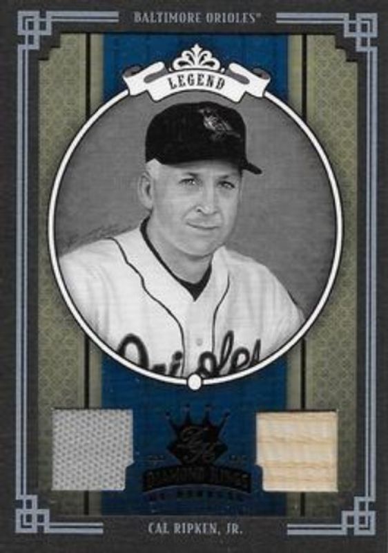 Cal Ripken, Jr. 2005 Diamond Kings #281 Materials - Framed Black Black & White /10 RAW
