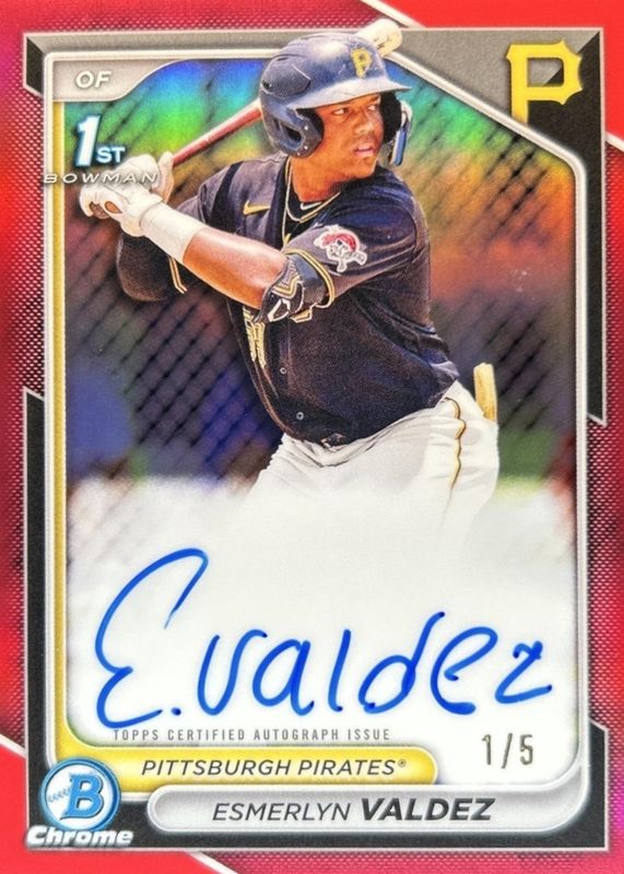 2024 Bowman #CPA-EV Chrome Prospect Auto - Red Refractor /5 (1st)