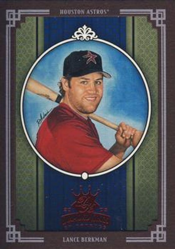 Lance Berkman 2005 Diamond Kings #103 Framed Red RAW