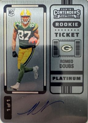 2022 Contenders #132 Rookie Ticket Auto - Platinum /1