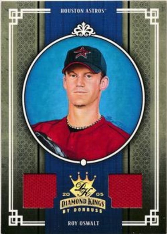 Roy Oswalt 2005 Diamond Kings #104 Materials - Gold /25 RAW