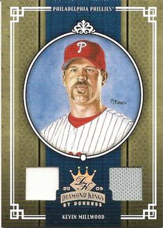 Kevin Millwood 2005 Diamond Kings #173 Materials - Gold /25 RAW