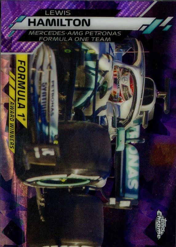 Lewis Hamilton 2020 Topps Chrome Formula 1 Sapphire Edition #195 F1 Award Winners - Purple /10 RAW