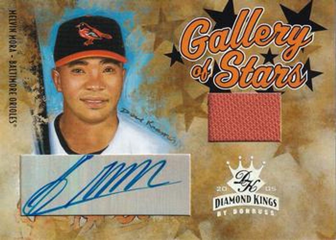 Melvin Mora 2005 Diamond Kings #GS-20 Gallery of Stars Signatures Jersey /25 RAW