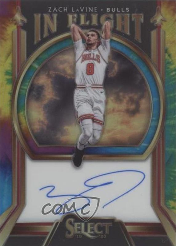 Zach LaVine 2019 Select #IF-ZLV In Flight Signatures - Tie-Dye (/25) RAW