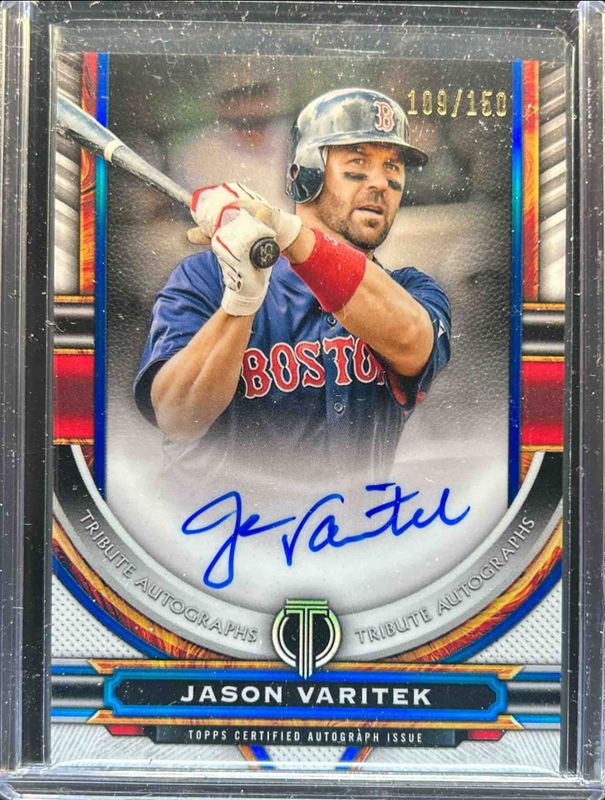 Jason Varitek 2023 Topps Tribute #TA-JV Autographs - Blue /150 RAW