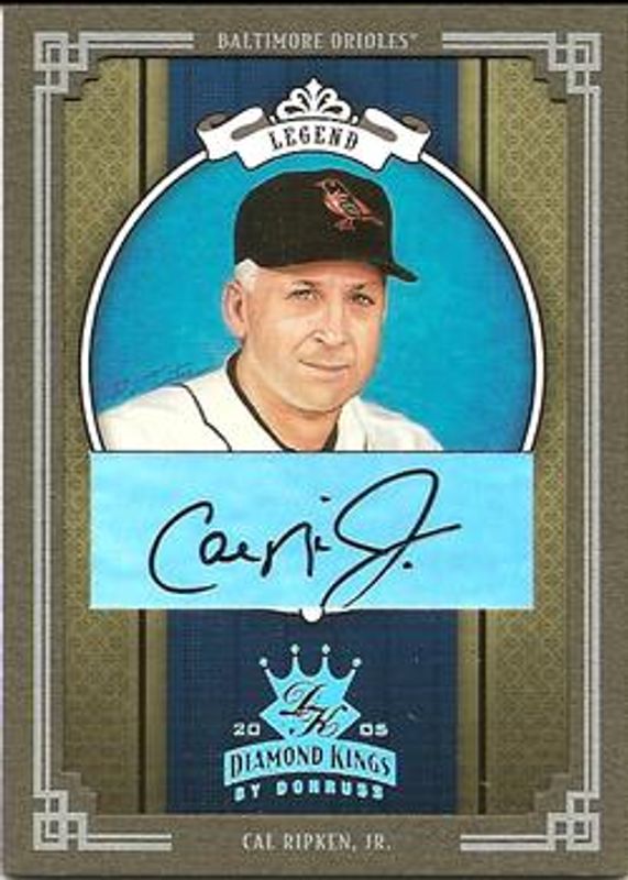 Cal Ripken, Jr. 2005 Diamond Kings #281 Signatures - Framed Green Platinum /1 RAW