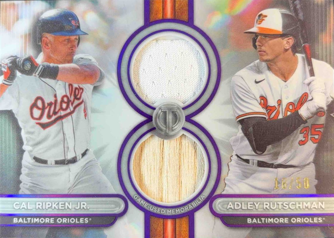 2024 Topps Tribute #DR2-RR Dual Relics Dual Player - Purple /50