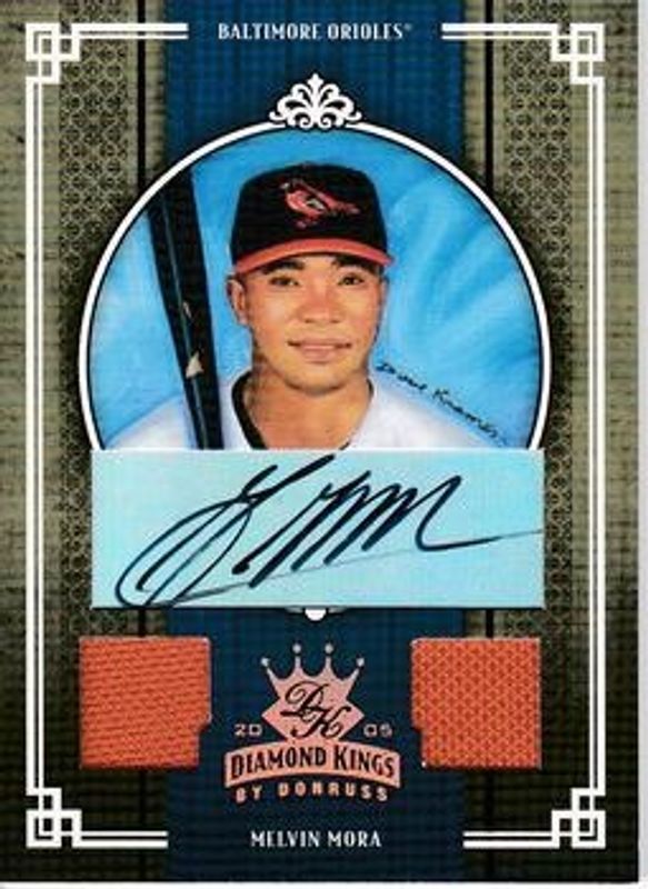 Melvin Mora 2005 Diamond Kings #320 Signatures Materials - Bronze /25 RAW