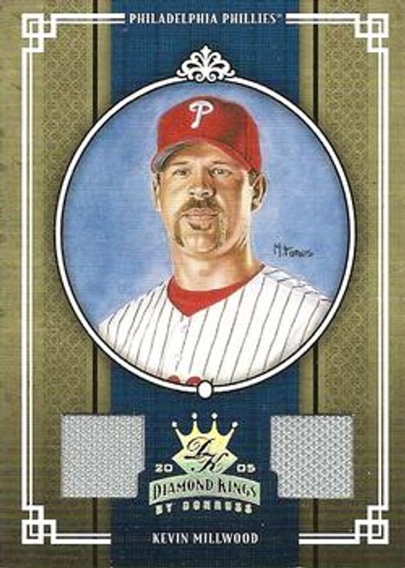 Kevin Millwood 2005 Diamond Kings #173 Materials - Silver /100 RAW