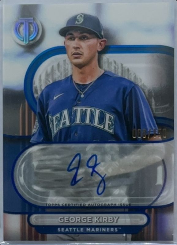 George Kirby 2024 Topps Tribute #TA-GKI Tribute Autographs - Blue /150 RAW
