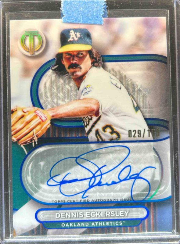 Dennis Eckersley 2024 Topps Tribute #TA-DE Tribute Autographs - Blue /150 RAW