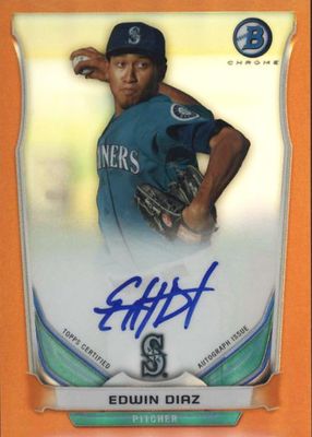 2014 Bowman #BCAP-ED Chrome Prospect Auto - Orange Refractor /25