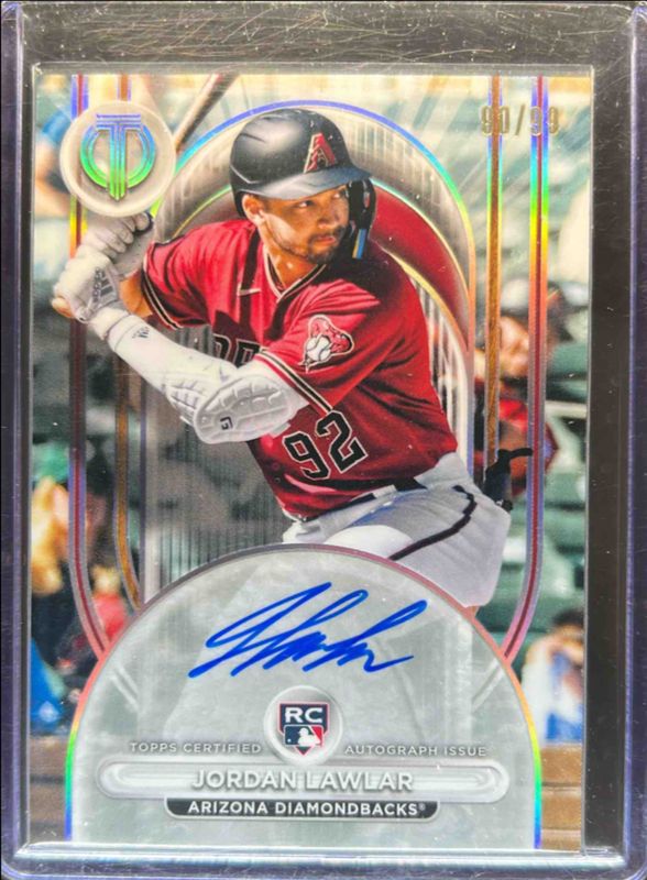 Jordan Lawlar 2024 Topps Tribute #LIA-JL League Inauguration Autographs /99 Rookie RAW