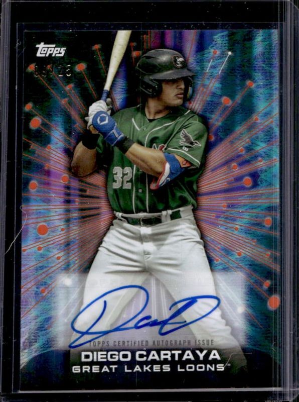 Diego Cartaya 2023 Topps Pro Debut #FC-DC Future Cornerstones Autographs - Orange /25 RAW