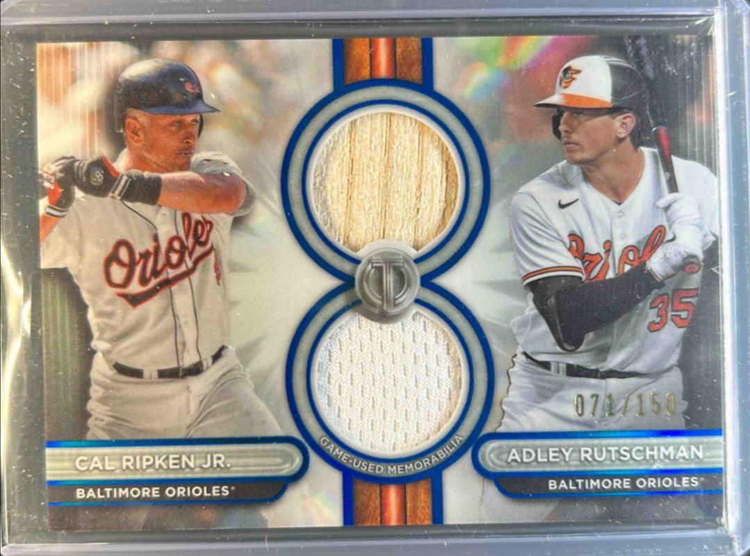 2024 Topps Tribute #DR2-RR Dual Relics Dual Player - Blue /150