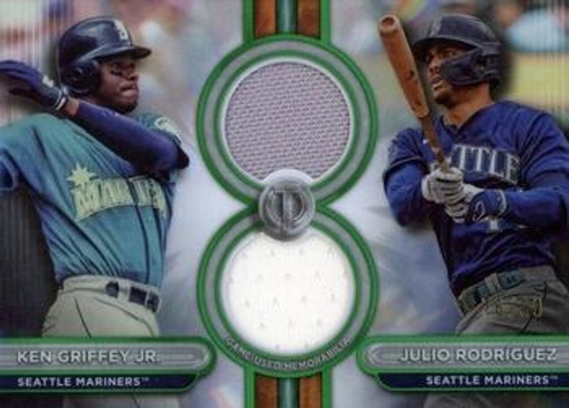 2024 Topps Tribute #DR2-GR Dual Relics Dual Player - Green /99