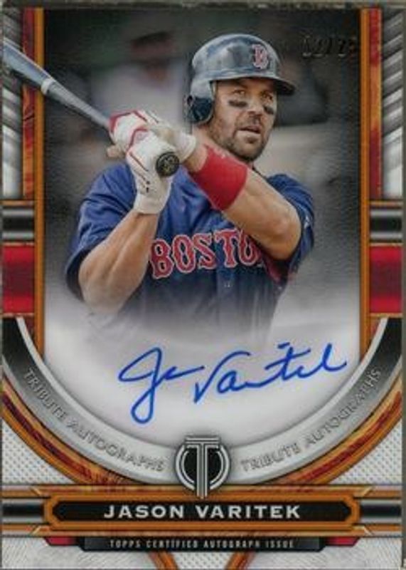 Jason Varitek 2023 Topps Tribute #TA-JV Autographs - Orange /25 RAW