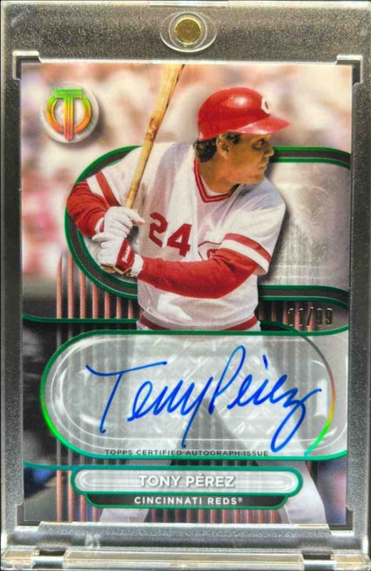 Tony Perez 2024 Topps Tribute #TA-TP Tribute Autographs - Green /99 RAW