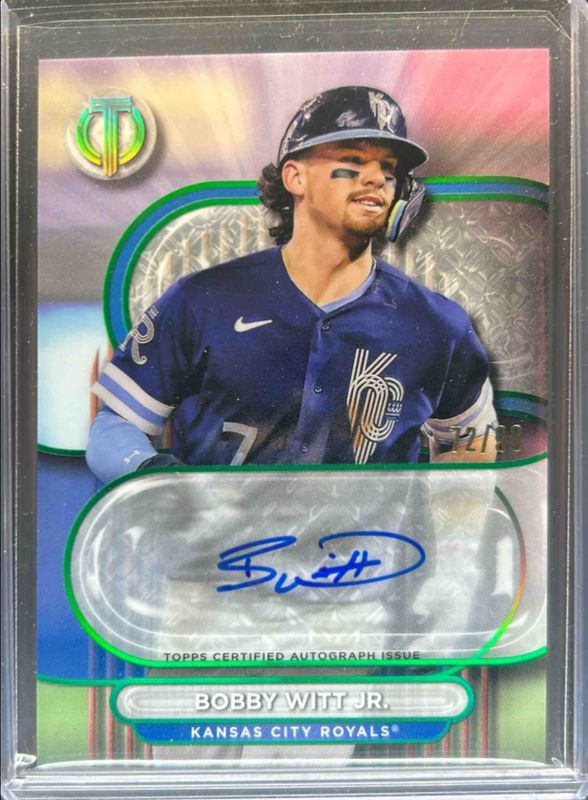 Bobby Witt 2024 Topps Tribute #TA-BW Tribute Autographs - Green /99 RAW