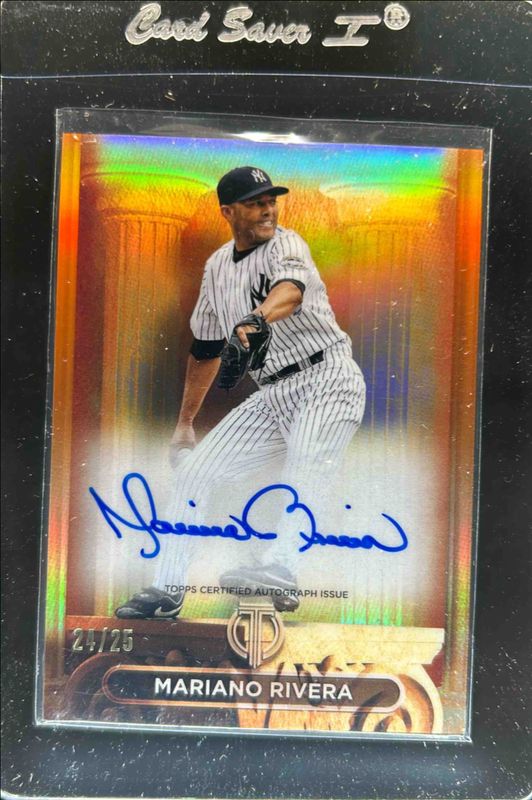 Mariano Rivera 2024 Topps Tribute #PTGA-MR Pillars of the Game Autographs - Orange /25 RAW