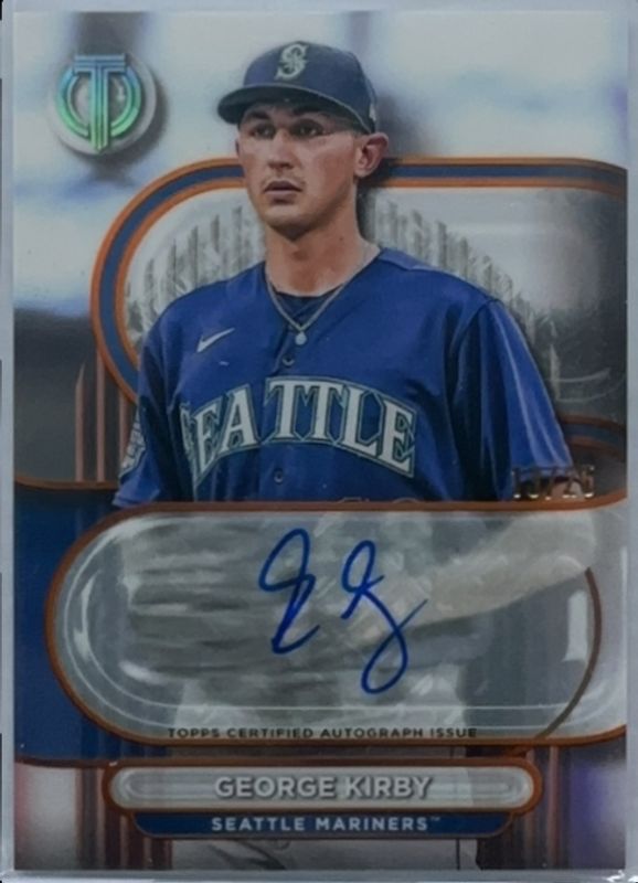 George Kirby 2024 Topps Tribute #TA-GKI Tribute Autographs - Orange /25 RAW
