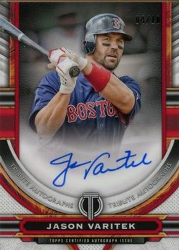 Jason Varitek 2023 Topps Tribute #TA-JV Autographs - Red /10 RAW