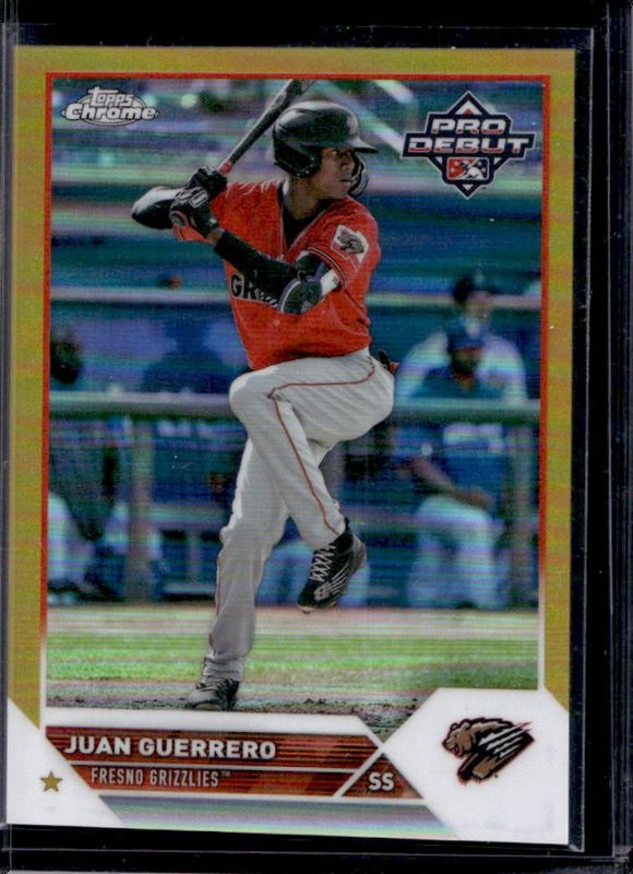 Juan Guerrero 2023 Topps Pro Debut #PDC-158 Base Chrome - Gold Refractor /50 RAW