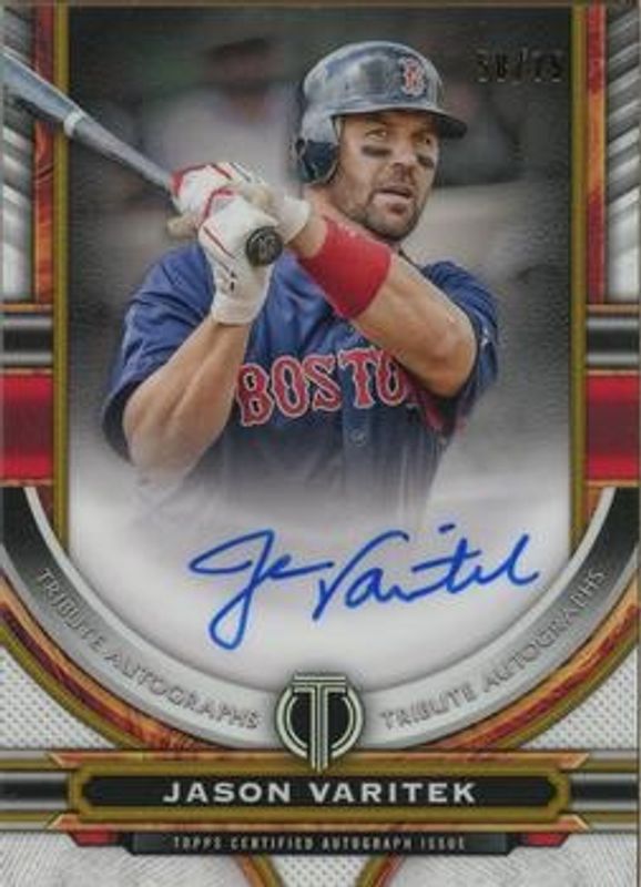 Jason Varitek 2023 Topps Tribute #TA-JV Autographs - Gold /75 RAW