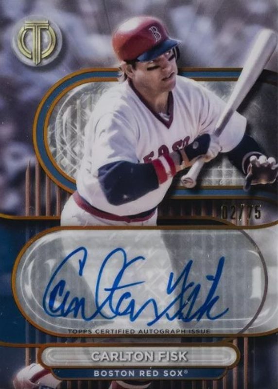 Carlton Fisk 2024 Topps Tribute #TA-CF Tribute Autographs - Gold /75 RAW