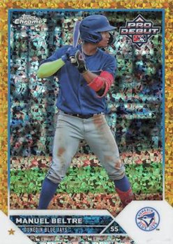 Manuel Beltre 2023 Topps Pro Debut #PDC-183 Base Chrome - Gold Mini Diamond Refractor /50 RAW
